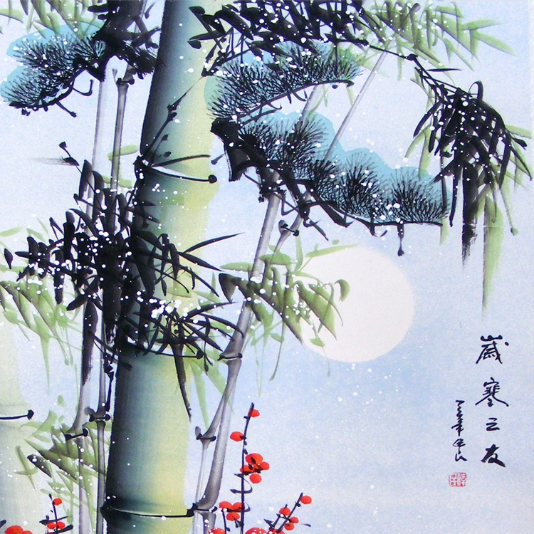 Высокое качество традиционная китайская картина из сосны бамбука и сливы