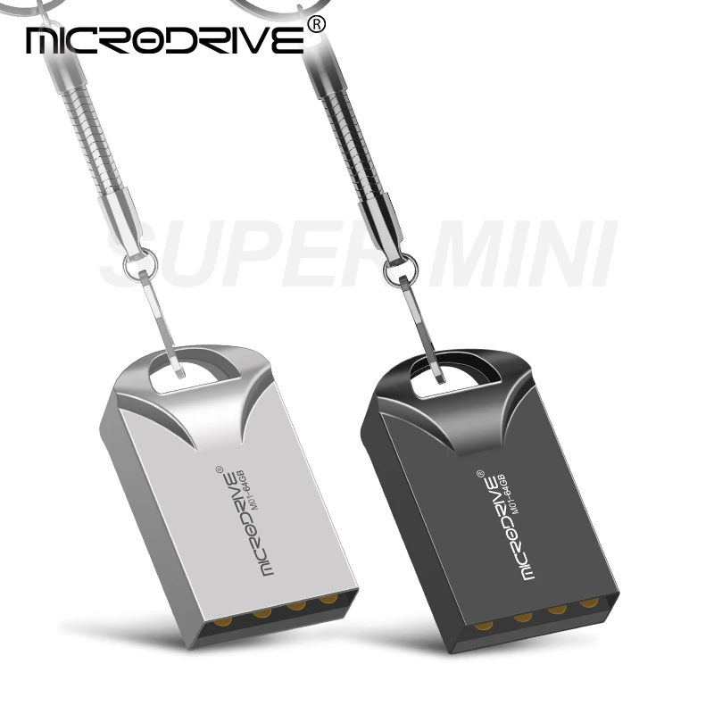 Супер мини-usb флэш-накопитель 4 ГБ 8 ГБ 16 ГБ 32 ГБ memoria usb stick 128 ГБ 64 ГБ флеш-накопитель металлический флэш-диск usb ключ