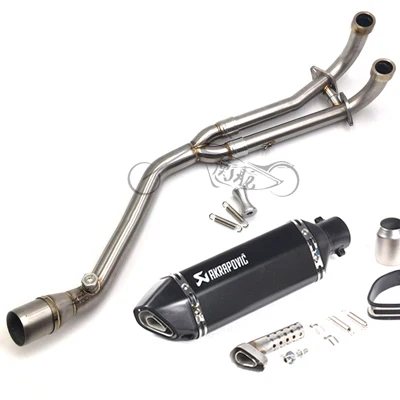 Полная система средняя труба для Yamaha T-max Tmax 500 530 2001- tmax530 tmax500 с выхлопом с db killer wit наклейки - Цвет: EP01-E