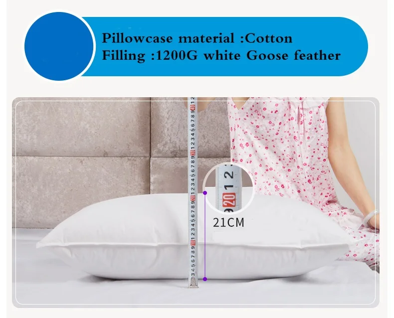 Подушка для сна регулируемая подушка кровати 100% хлопок супер мягкая и удобная