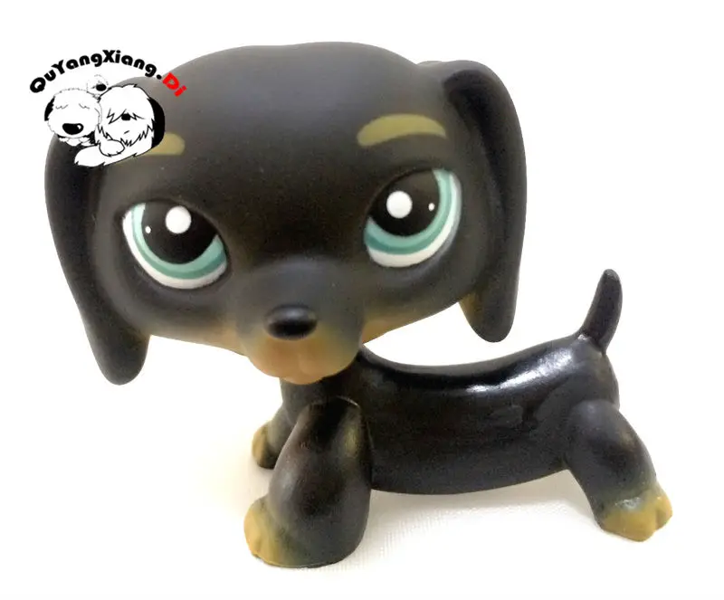 CWG052 Pet Shop черная такса собака Teckel щенок голубые глаза экшн-фигурка милый | Игрушки