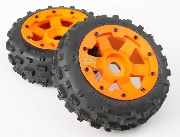 Нейлон хаб пустоши шины переднее колесо в сборе подходит для 1/5 HPI Rovan km Baja 5B