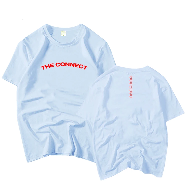 Новое поступление kpop monsta x the connect 2nd tour одинаковая летняя свободная футболка с