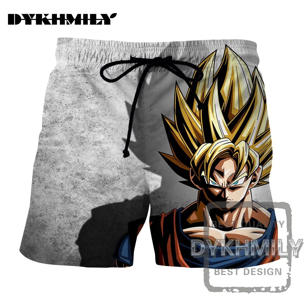 Dykhmily 2017 Летние Горячие Продажи Dragon Ball Z Супер Гоку 3d печать мужские пляжные шорты