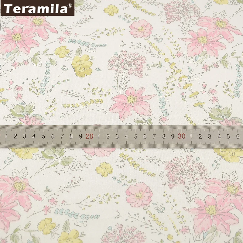 Хлопчатобумажной Ткани Печатных Цветочные Конструкции TERAMILA Саржа Жир Квартал
