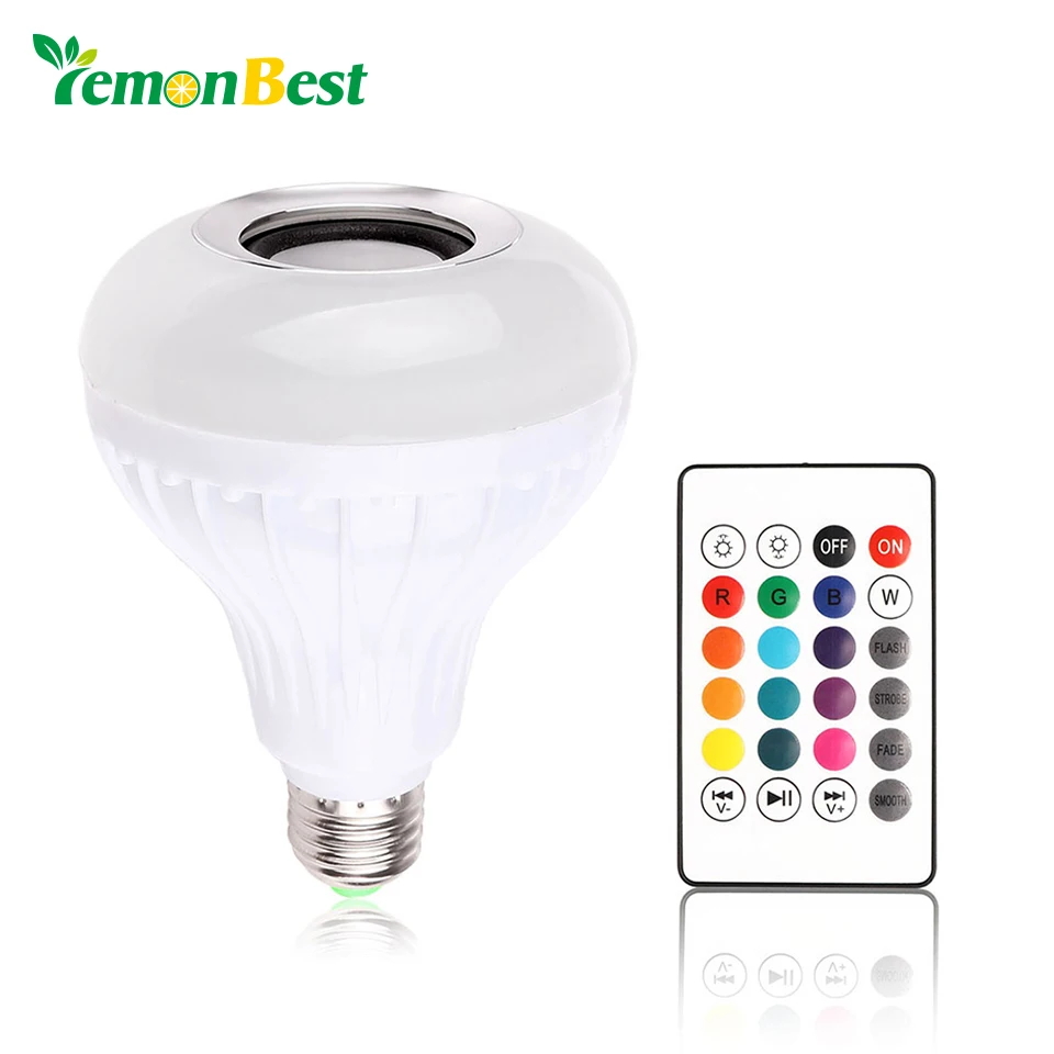 LemonBest AC100 240V Bluetooth 3 0 музыкальный аудио RGB динамик освещения 12 Вт E27 светодиодная