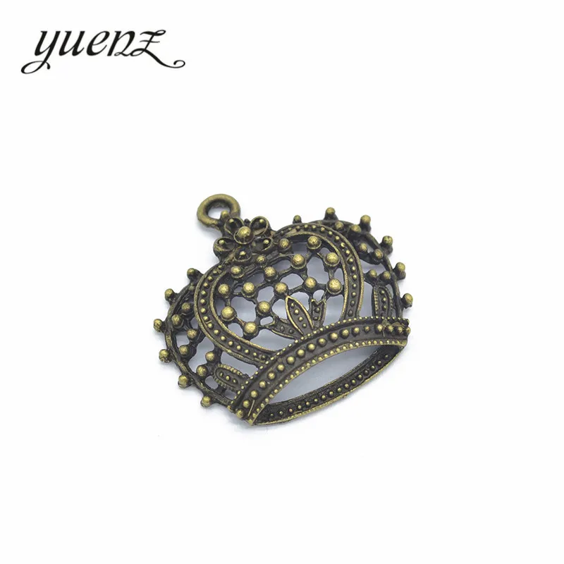 YuenZ 2 шт. цинковый сплав античный серебряный цвет Корона шармы Подвески Ювелирные