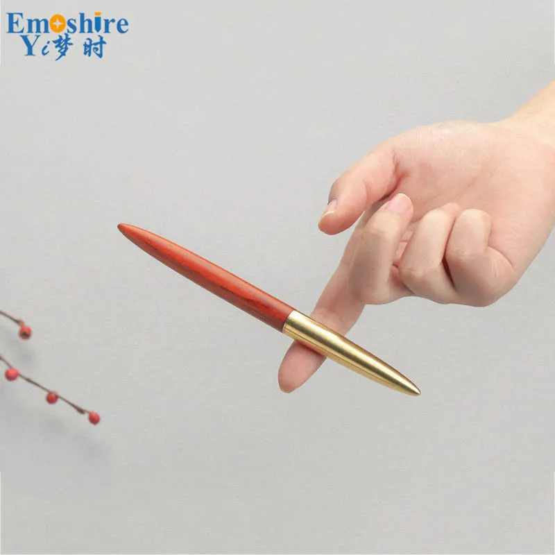 Brass Solid Wood Signature Pen Ballpoint Black Roller Ball High-grade Business Gifts Personalized Stationery P441 | Канцтовары для