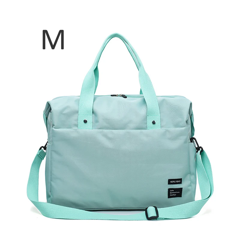 Blue M Женская спортивная сумка для багажа, мягкая сумка для путешествий, Большая вместительная сумка, много карманов, ручная сумка для путешествий, чехол для тележки XA665WB - Цвет: Blue M