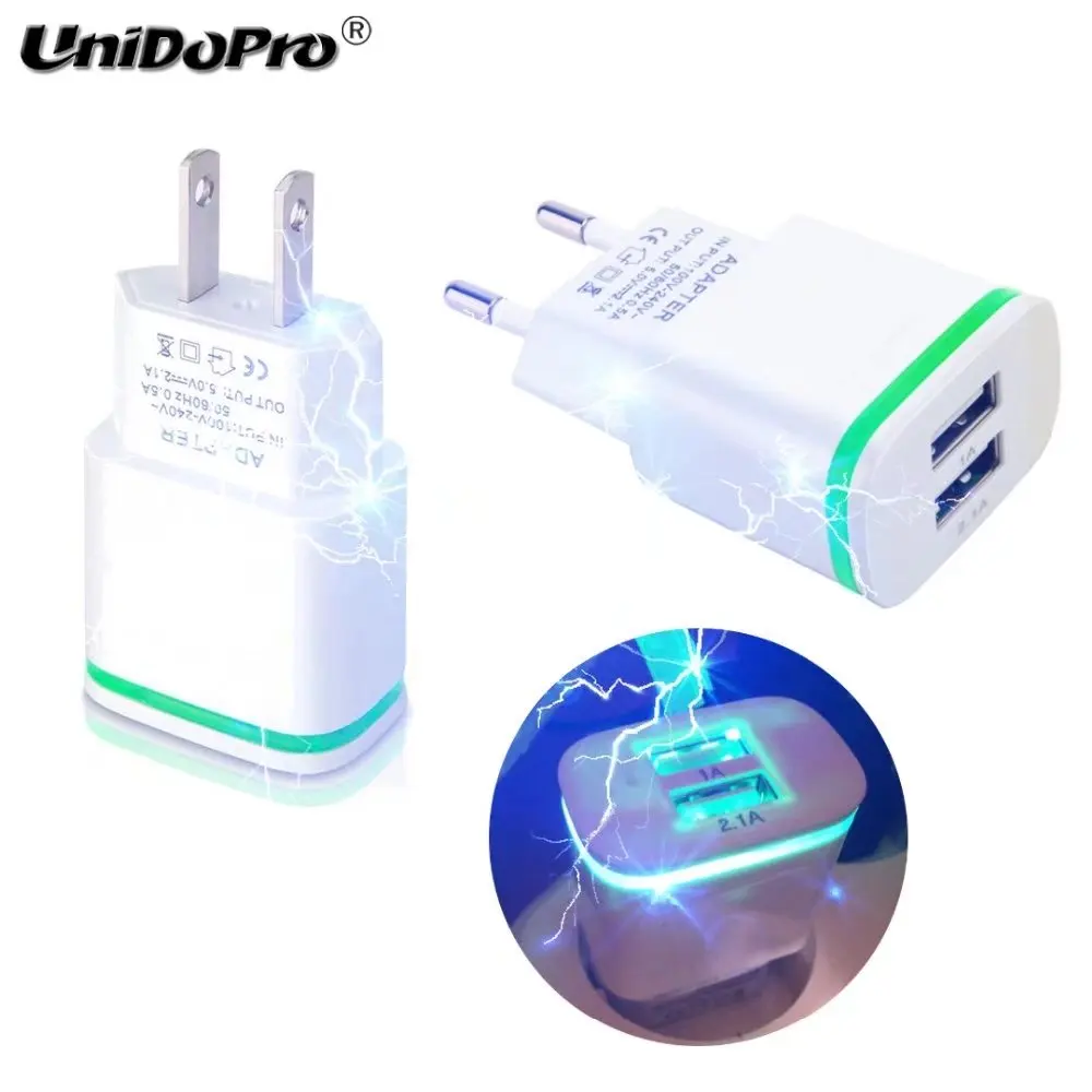 Unidopro штепсельная вилка США/ЕС двойной USB настенный адаптер для зарядного