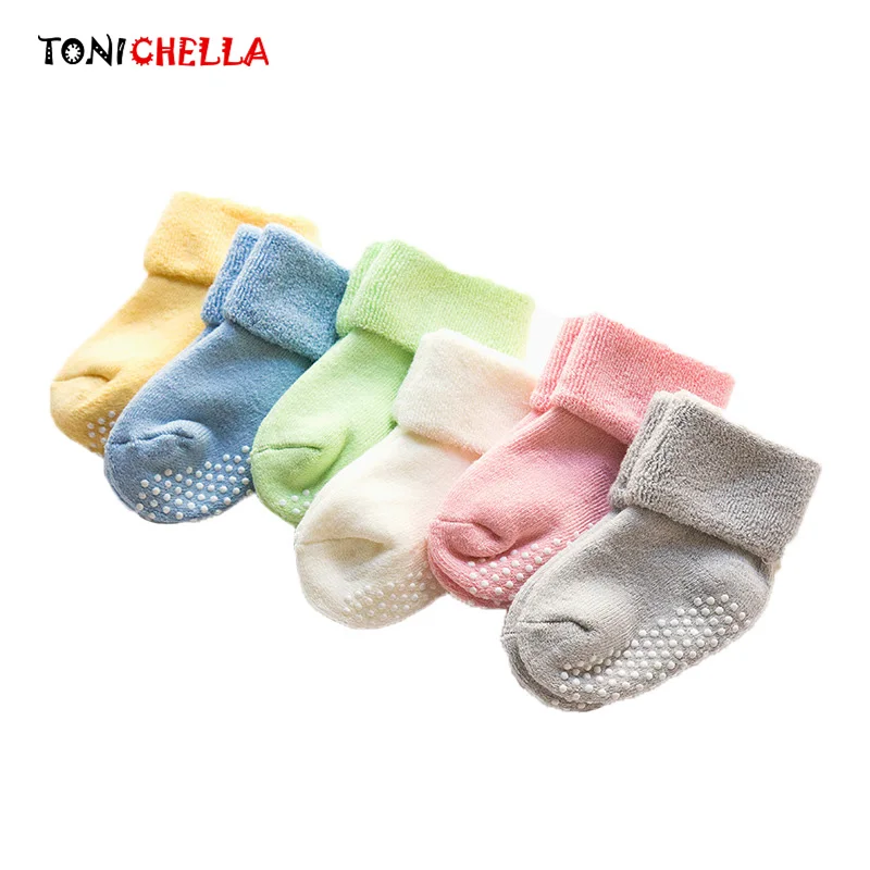 

Cotton Baby Socks Thicken Warm Kids Newborn Autumn Winter Boys Girls Infant Toddler Anti Skid Floor Wear Colorful Sock CL5160