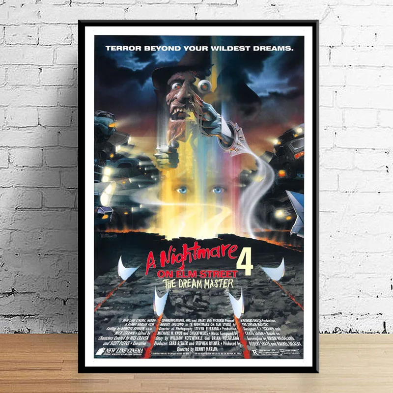 P588 A Nightmare on Elm Street Freddy Classic Horror Movie Art Painting Silk Canvas Poster Wall Home Decor | Дом и сад