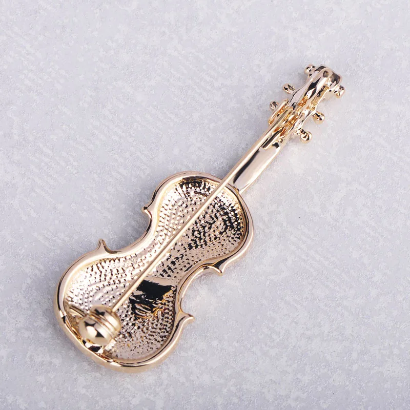 FUNMOR красной эмалью скрипки в форме гитары броши для женщин мужчин рубашка костюм