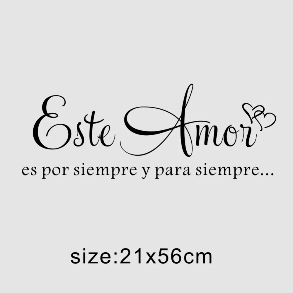 

This Love is Forever Spanish Quote Personalized Vinyl Wall Art Sticker Room Wall Decoration