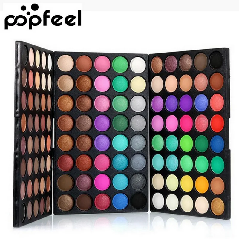 120 colors Miss Rose, стойкая, 180 цветов, многоцветная, блестящая, матовая, мягкая палитра теней для век, набор для женщин, набор для макияжа, водонепроницаемый - Цвет: 120 colors