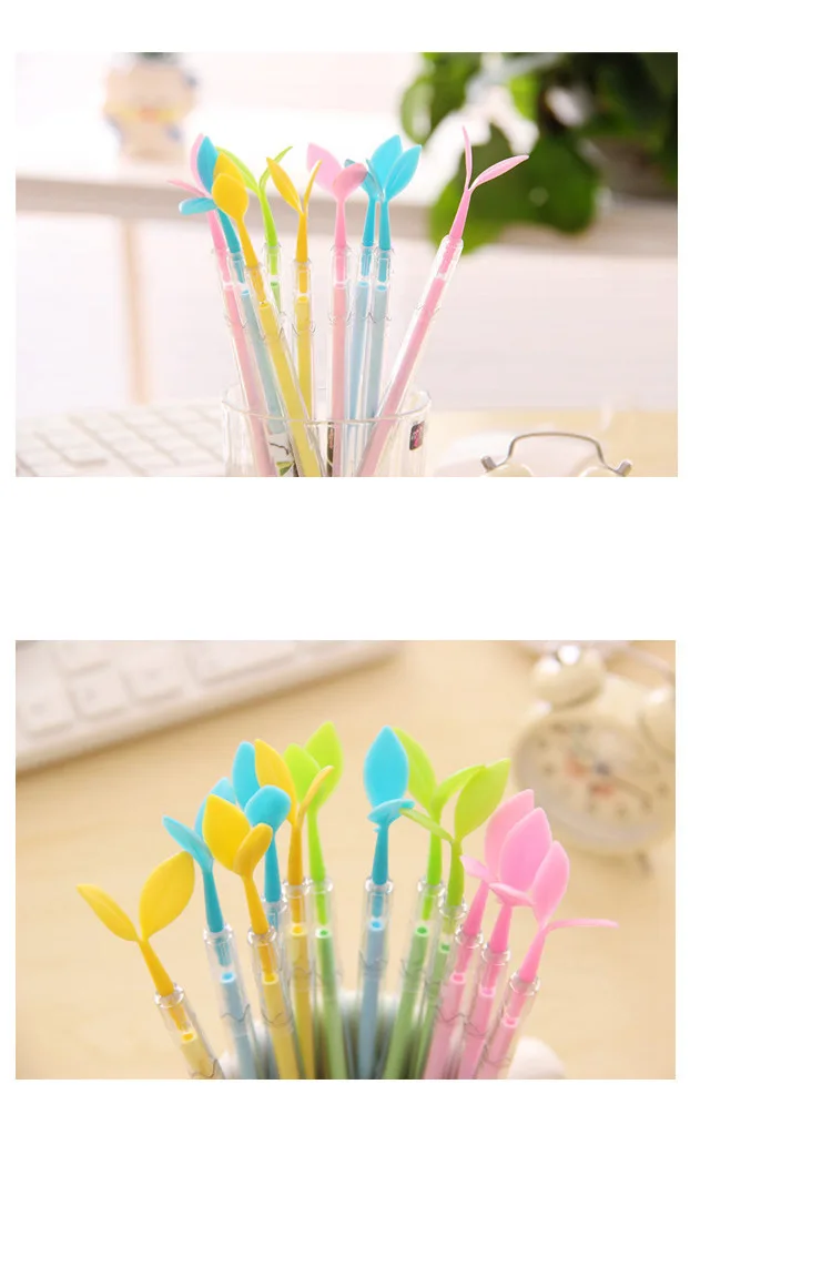 1Pcs New Cute Bud shape Candy Color Novelty Pen Gel Office School Gift Stationery E0318 | Канцтовары для офиса и дома