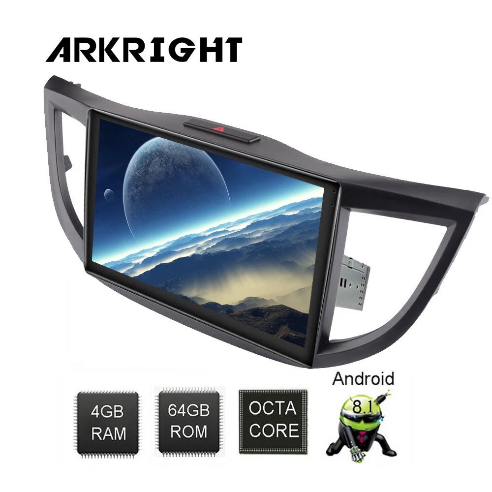 Автомобильный радиоприемник ARKRIGHT 10 дюймов 1 Din 4 + 64 ГБ мультимедийный аудио плеер