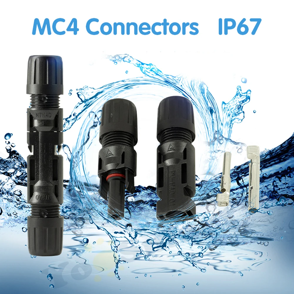 PowMr 1 пара MC4 разъем Солнечные Разъемы панели солнечные мужской и женский MC4 разъем для солнечной системы кабель 2.5mm2 4mm2 6mm2