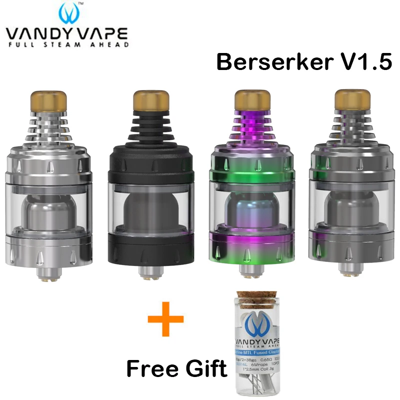 Бесплатный подарок оригинальный Vandy Vape Berserker V1.5 MTL RTA Tank 2 5 мл Vandyvape атомайзер 24 мм