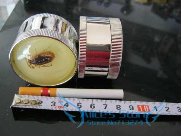 3 слойная Янтарная светящаяся металлическая травяная измельчитель табака машина