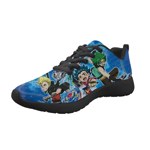 HM5005Z41 Индивидуальные студенческие туфли на плоской подошве Beyblade Burst Evolution, мужские весенние кроссовки на шнуровке с 3D принтом аниме, мужские сетчатые повседневные туфли для мальчиков - Цвет: HM5005Z41