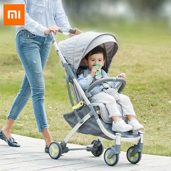 Легкая портативная коляска Xiaomi Youpin складывающаяся на четыре колеса складная