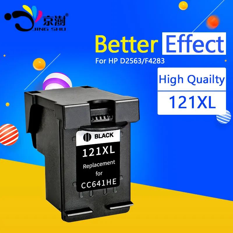 1PK Jingshu заправленный чернильный картридж 121XL 121 XL черный Замена для HP Deskjet D2563 F4283