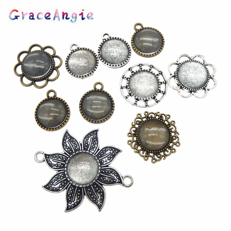 GraceAngie 10 шт./упак. круглая Милая Цветочная рамка для фотографий с подходящими