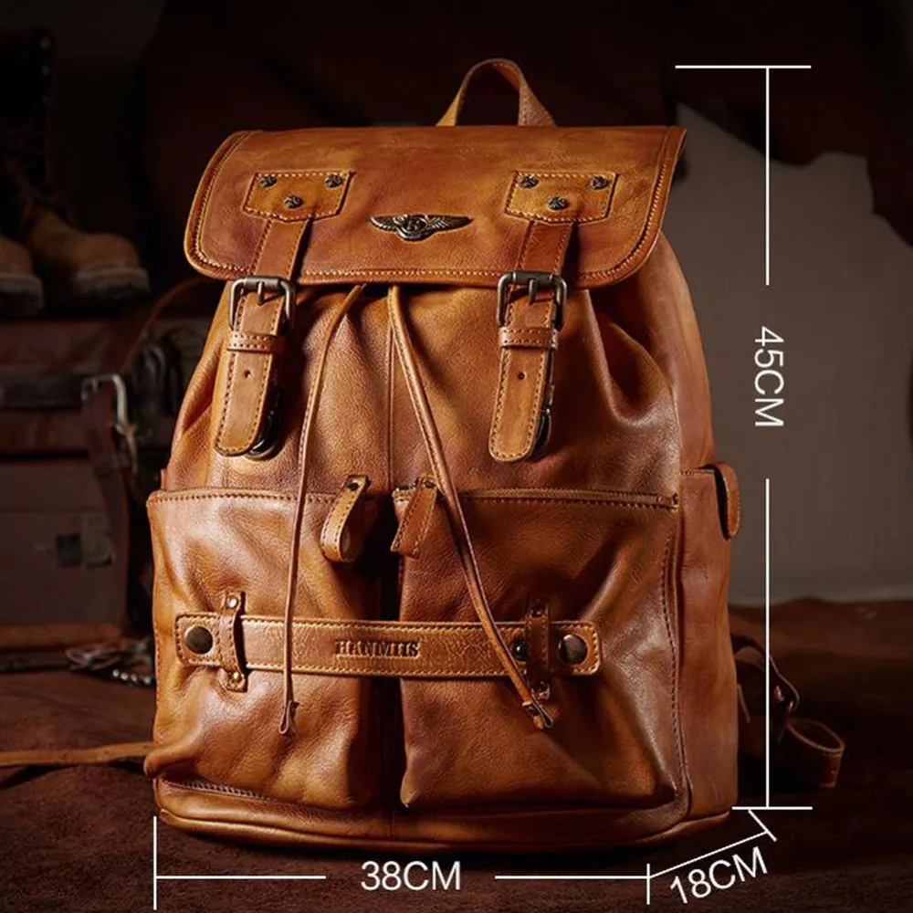 Роскошные многофункциональные мужские рюкзаки в стиле ретро деловая сумка через