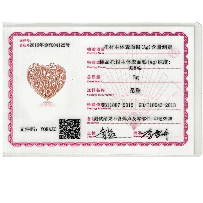 BELAWANG подлинные оригинальные 100% 925 пробы серебряные бусины с сердечками подвески