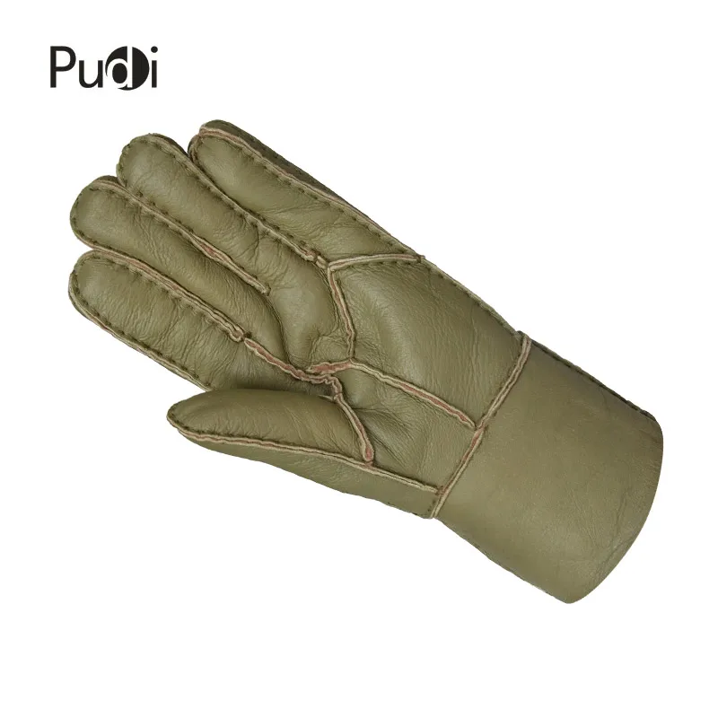 Pudi GL859 мужские перчатки из натуральной кожи с натуральным мехом зимние новые высококачественные перчатки из натуральной кожи черного цвета