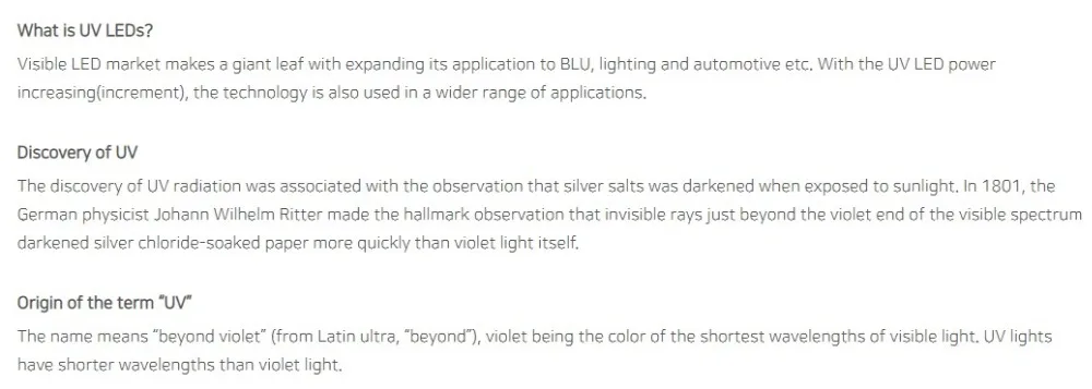 Высокая мощность 1 Вт 3535SMD УФ фиолетовый чип лампы 265nm 275nm Ультрафиолетовый светодиодный Диод Фиолетовый