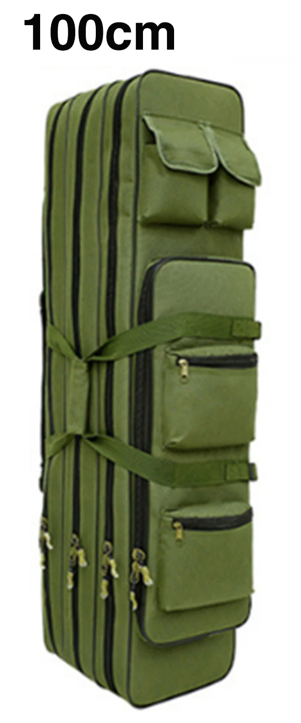 100cm Green 3 слоя сумки для рыбалки на рост от 80 до 120 см удочка для удочки из плотной ткани для рыбалки, игрушки для ванной, Сумка Для Хранения Чехол Рыбалка Шестерни рыболовные снасти - Цвет: 100cm Green