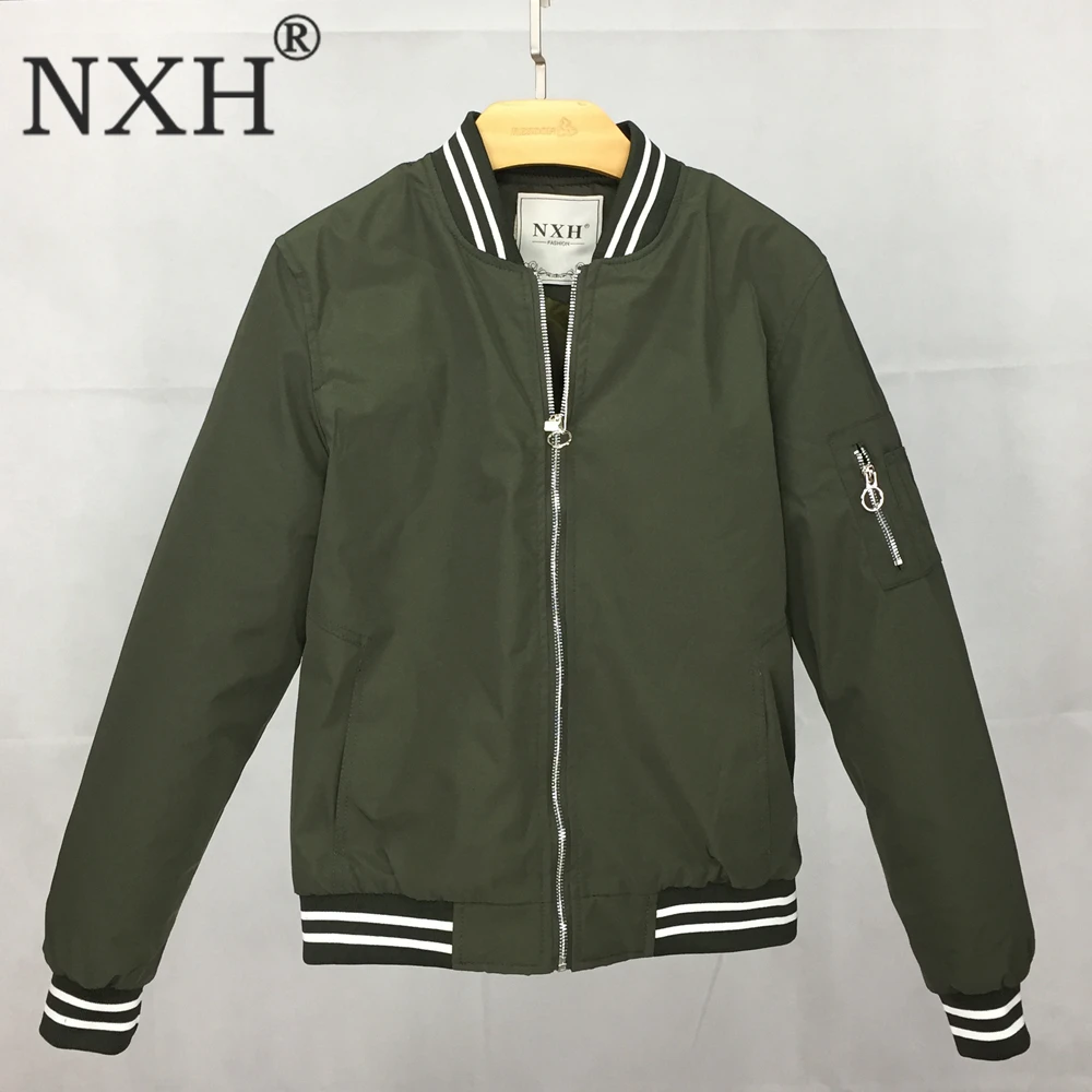 NXH 2018 новый материал для девочек осенняя модная куртка-пилот Женская Базовая