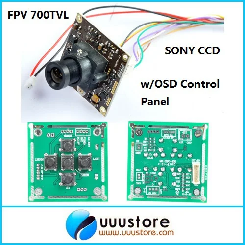 FPV 700TVL Sony Super HAD II CCD WDR плата мини RC камера + OSD панель управления 3 6 мм объектив для