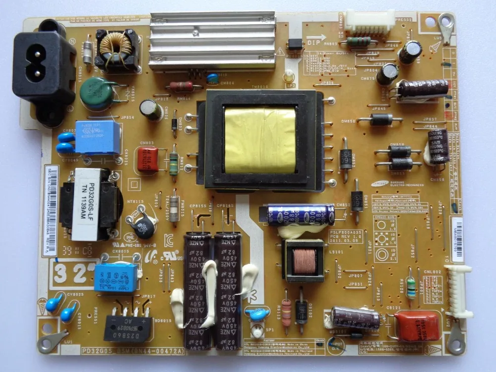 Оригинальная силовая плата PD32G0S_BSM для 32 дюймового ЖК телевизора UA32D4003B 100%