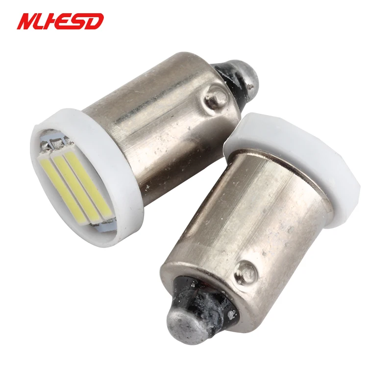 100 шт. BA9S светодиодный 3 SMD 7020 3SMD 7014 T4W 1895 холодный белый Клин лампочки Купол Чтение