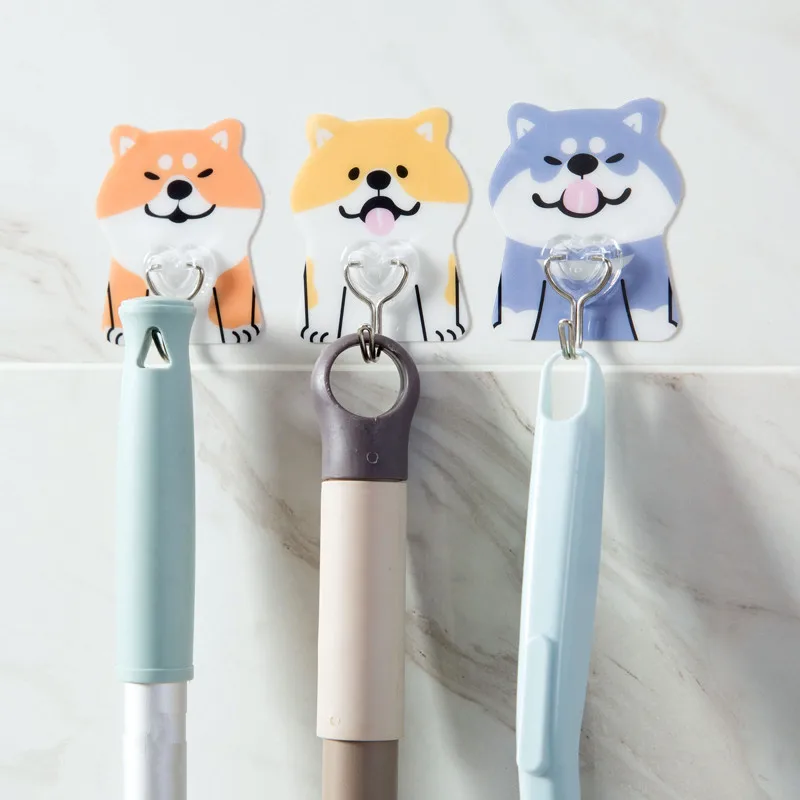 3 шт./компл. клей Крючки для животных настенный крючок ванной креативная кухонная