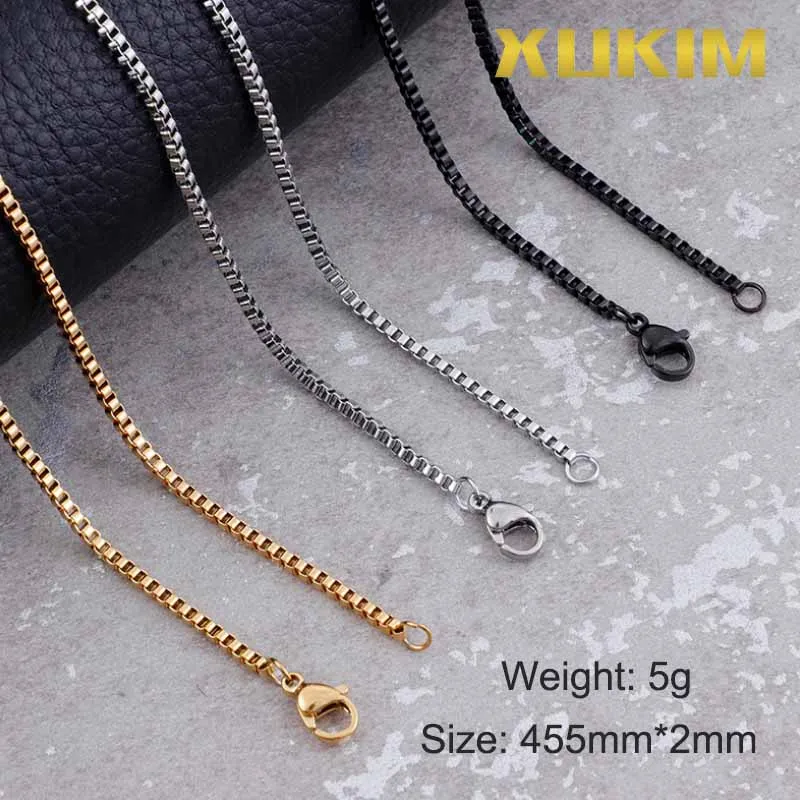 Ювелирные изделия XCN219 Xukim титановая сталь золотой цвет квадратная цепочка с