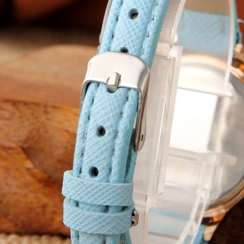 Модные женские часы с ремешком из искусственной кожи Роскошные наручные