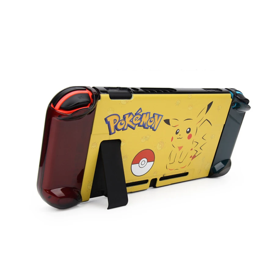 Защитный чехол Nintendo switch цветной жесткий + 4 аналоговых колпачка для консоли Switch