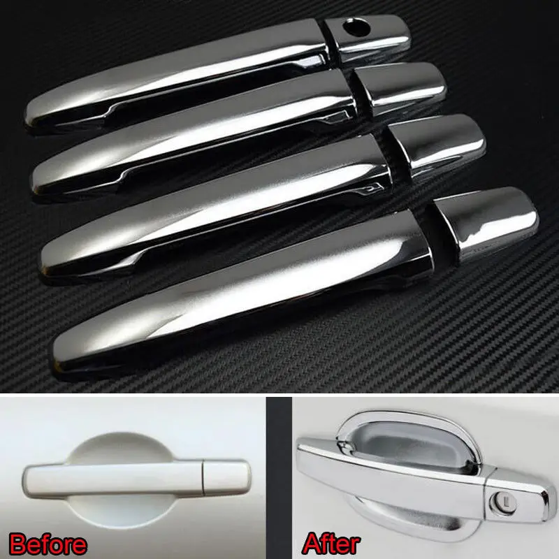 

For Mitsubishi ASX 8Pcs Out Door Handle Cover Bar Trim ABS Car Anti-Scratch Chromium Styling Sticker Accessories 2013 2014 2015