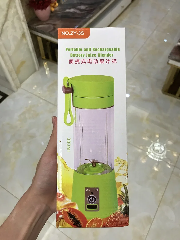 4/6 Лезвия Мини Портативный электрическая соковыжималка для фруктов USB Перезаряжаемые смузи мейкер Блендер Машина 380 мл, Спортивная бутылка сока чашка