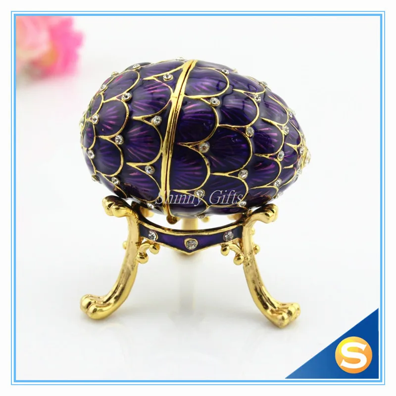 Hand- Painted Vintage Style Faberge Egg with Rich Enamel and Sparkling Rhinestones Jewelry Trinket Box Easter Gifts | Дом и сад