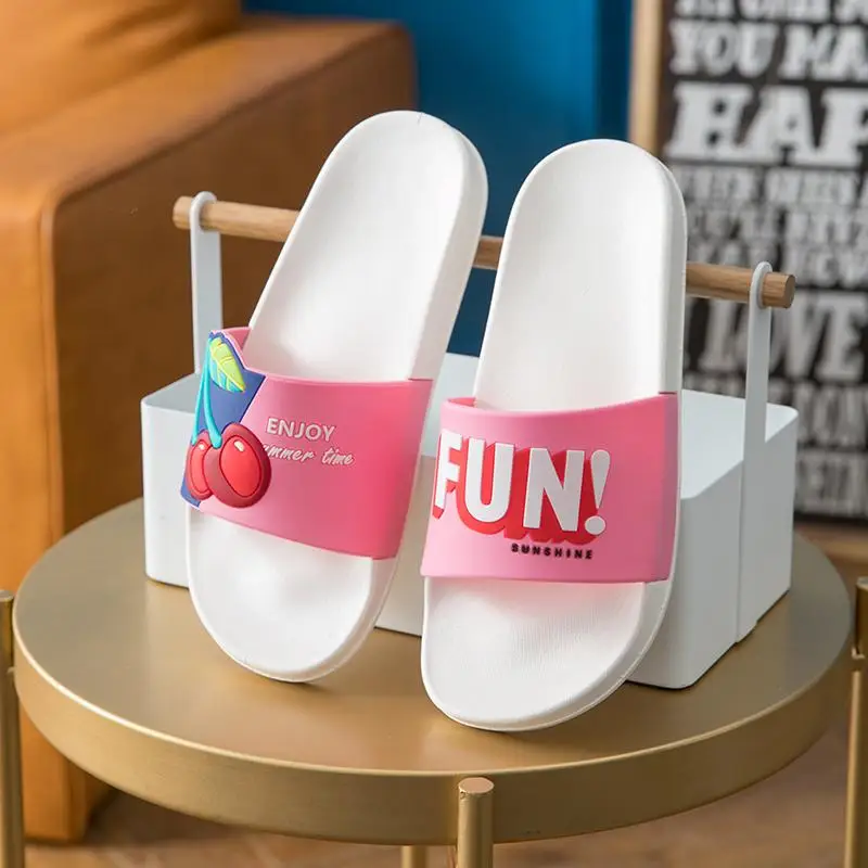 pink Летние шлепанцы; женские тапочки с героями мультфильмов; домашние тапочки с милыми животными, собаками, овцами; сандалии-шлепанцы без застежки; женская обувь; вьетнамки - Цвет: pink