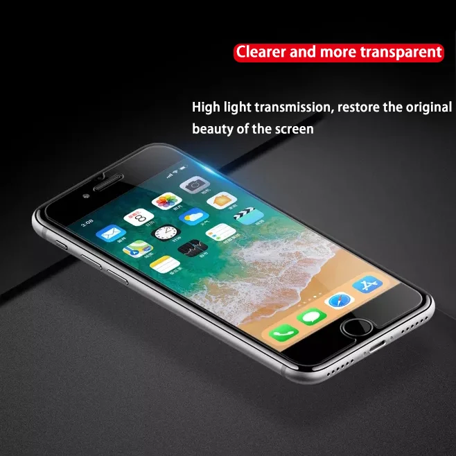 Защитное стекло для экрана iPhone 7 Plus закаленное синяя световая стеклянная пленка