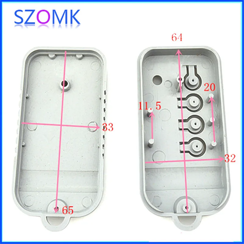 2 шт./лот серый маленький корпус из АБС пластика переключатель для электроники