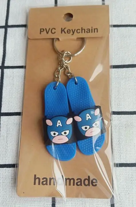 20 пар Мстители Капитан Америка Человек паук Железный человек тапочки из ПВХ