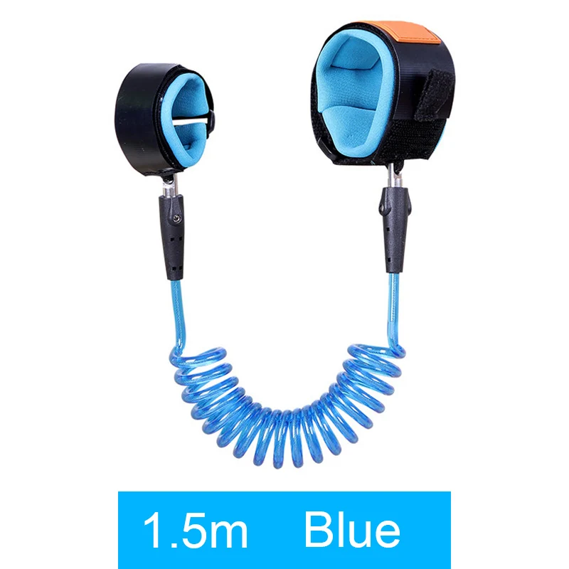 Blue1.5m 1,5 м Регулируемый Детский наручный поводок для детей преддошкольного возраста, ремни безопасности для детей, защитные браслеты для детей - Цвет: Blue1.5m
