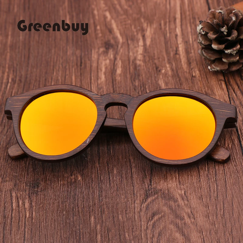 

New style retro trend green environmental protection original bamboo wood retro fashion men's Sunglasses Polarized UV400 Sunglas